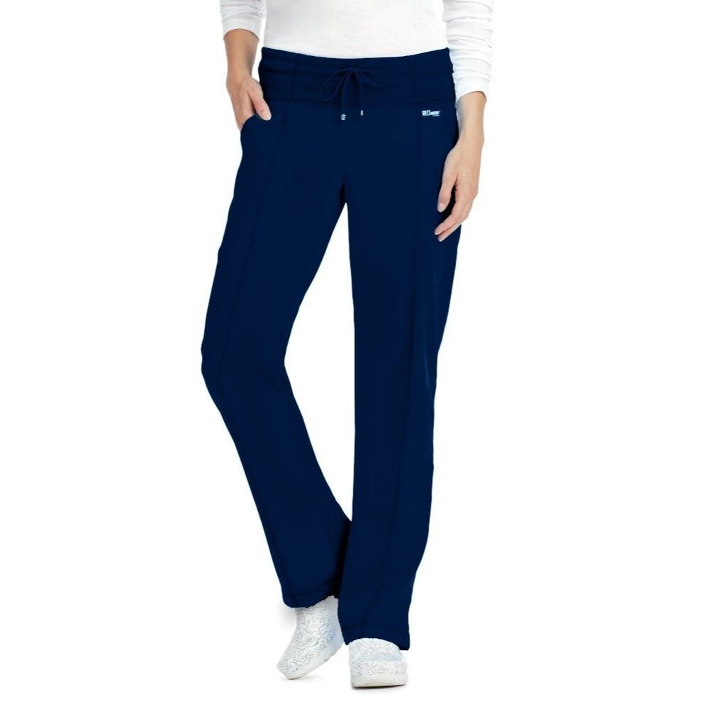 Grey's Anatomy by Barco Blue Scrub Yoga Knit Waist Pants 4276 Size XL
